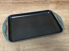 Le Creuset #33 Dark Green Cast Iron Rectangular Griddle Pan
