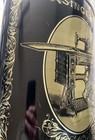 Vintage Cheinco Singer Sewing Machine Metal Trash Can, Black gold & Red — photo 9