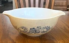 PYREX HOMESTEAD Cinderella NESTING Mixing BOWL Brown/Speckled Blue #443 2qt