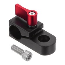 15mm Rod Clamp with 1/4"-20 Thread Screw for Camera Support System, Black Red