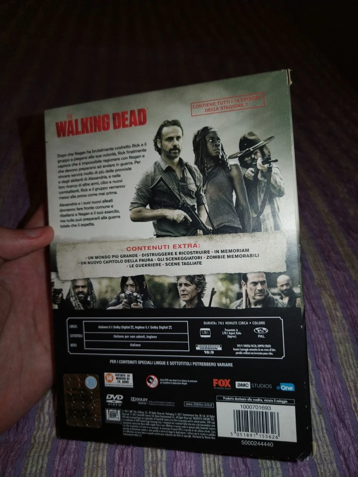 THE WALKING DEAD STAGIONE 7 DVD BOX RARO FUORI CATALOGO TESTATO HORROR 2017 - Immagine 2 di 4