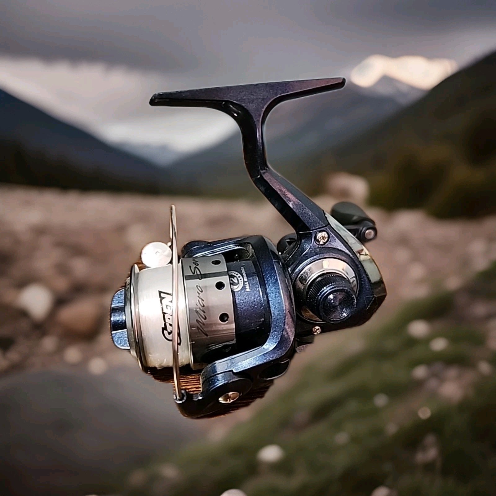 Shakespeare Micro Series Blue Ultra Light Spinning Reel Pre-Spooled 4Lb Stren