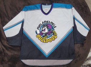 Vintage Phila Bulldogs CCM Roller Hockey International Jersey - Size L/XL - RHI