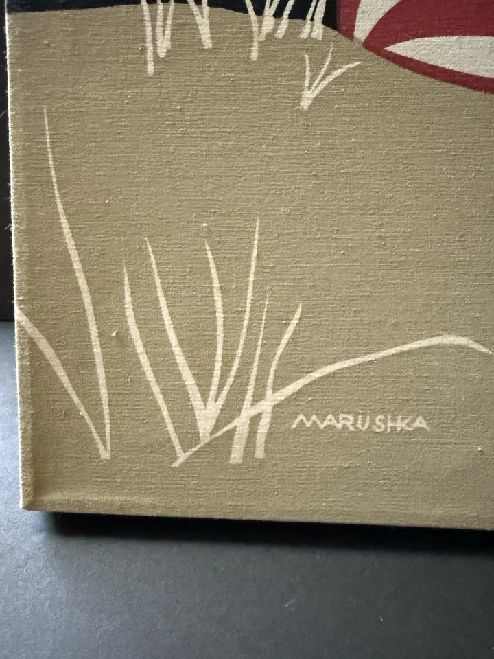 复古 Marushka 1970 风景海滩丝网印刷艺术沿海 MCM 壁挂 — 第 3/4 张图片