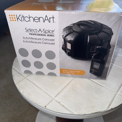 KitchenArt Select-A-Spice Auto-Measure Carousel Pro Black Matte