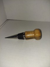 Wine/Whiskey Bottle Stopper Reusable Splattered Oak, 1 Of A Kind.