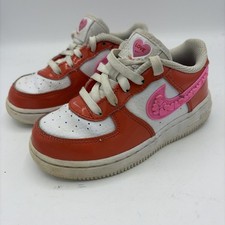 Nike AIR FORCE 1 LOW VALENTINE S DAY Pink Orange Size 9c FD1032-600 Preschool