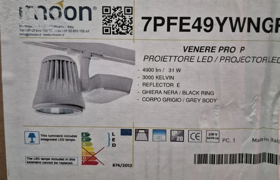 5 Fari Led Proiettore Con Canale Elettrificato - Immagine 2 di 2