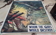 WHOM THE GODS WOULD DESTROY - ORIGINAL ENGLISH 6-SHEET LINENBACKED POSTER - 1919