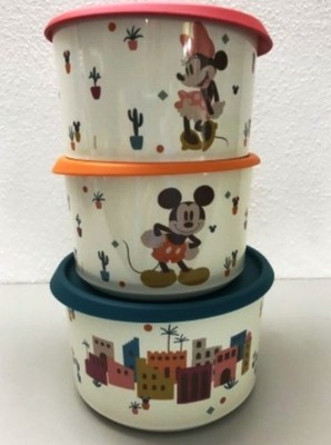 Tupperware Mickey Mouse Dosen 3er Set rund, 1,4 Liter + 2 x 940 ml Disney Motive