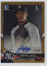 JONATHAN LOAISIGA Bowman Chrome 2018 Gold Refractor /50 Auto