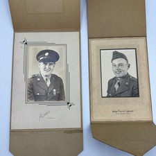 WWII US Army Studio Portrait, Lot of 2