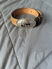 Ranger Belt Company Western Style Belt Size 24 with Silver Buckle