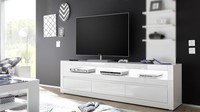 Tv-Board Weiß Hochglanz Lowboard Fernsehschrank Unterschrank 32 Carat 217 Cm