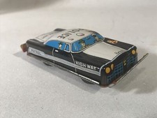 RARE Vintage Japanese Nakamura Tin Friction Plymouth Highway Patrol Police Car