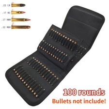 100 Rondas Pistola Rifle Munición Bolsa Portador de Balas Cintura Billetera Soporte .22LR Nuevo