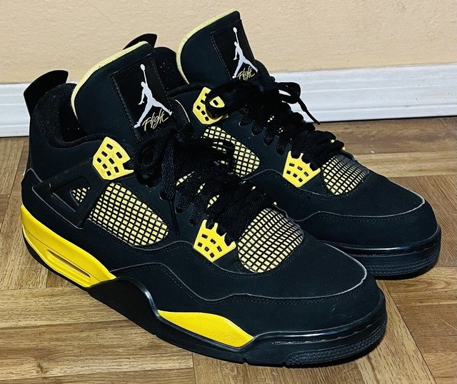 air jordan 4 retro yellow black