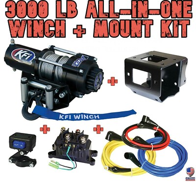 3000 LB KFI Winch/Mount Combo - '08-09 Polaris Sportsman 800 Touring
