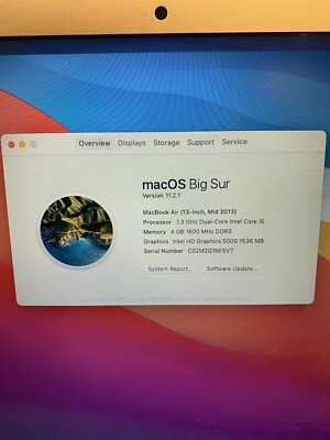 Apple MacBook Air 13” 2013 256GB SSD, Intel Core i5 4th Generation