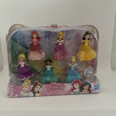 Disney Princess Rainbow Collection Mini Dolls  Ariel Belle Cinderella Jazmin