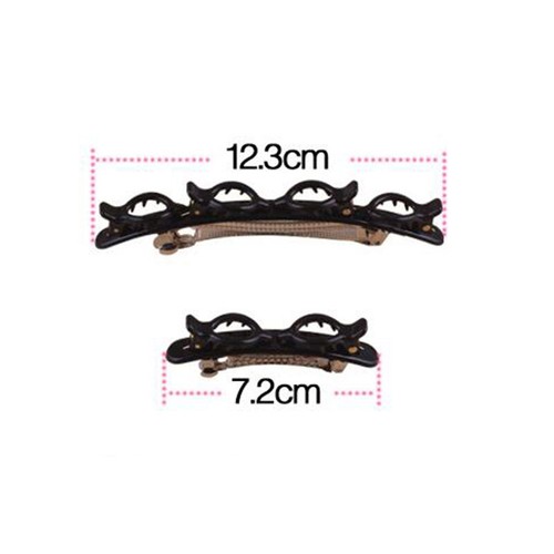 Doppelte Pony-Haarspangen Haarschmuck Strass-Stirnband + - K - Bild 8 von 18