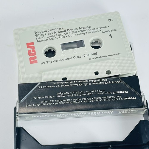 Waylon Jennings What Goes Around Comes Around Country Music Cassette Tape VTG - Picture 4 of 7