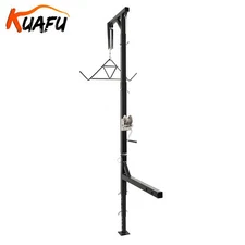 KUAFU 600LB 2" Truck Hitch Game Hoist w/ Winch Gambrel Adjustable Height Steel