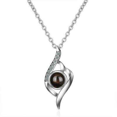 Charm Fashion Cell Phone Projection 100 Different Languages I Love You Necklace