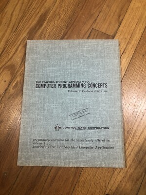 Vintage Computer Manual Book Computer Programming Concepts Control Data 1963