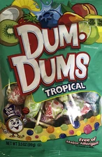 Dum-Dums Tropical Suckers/Lollipops 3.5 oz Bag-NEW-SHIPS N 24 HOURS