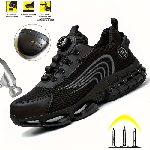 Indestructible Safety Work Shoes Steel Toe Breathable Work Boots Mens' Sneakers - Bild 23 von 26