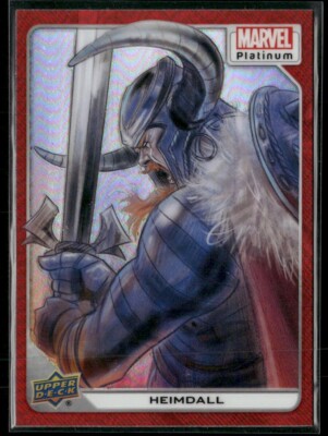 2023 Upper Deck Marvel Platinum Red Rainbow #28 - Heimdall