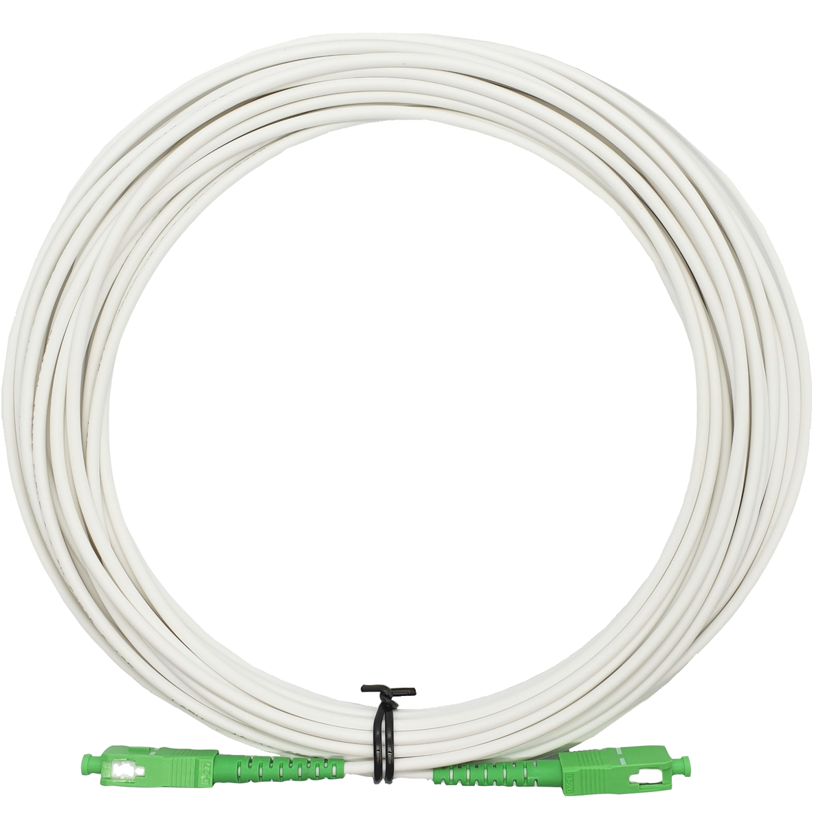 SC APC Patch Cable White SC/APC To SC/APC Single Mode Fiber Optic Patch ...