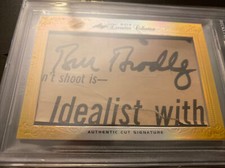 Bill Bradley 2014 Leaf Masterpiece Cut Signature Auto/Signed Autograph Card 1/1