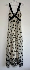 Yumi Girls Maxi Dress Size Medium Stretch Butterfly Lined Boho Glitter Dots
