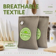 Air Purifying Bag Activated Bamboo Charcoal Room Car Air Freshener 200g 4-Pack