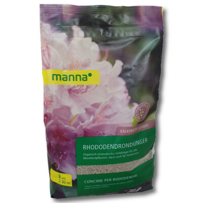 Manna Rhododendrondünger 2 kg Azaleendünger Erikendünger Morbeetpflanzen