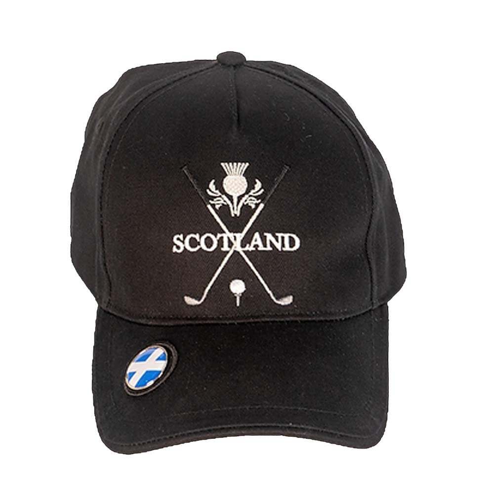 Thistle Products Ltd Black Scotland Golf Baseball Cap G01