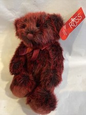 Russ Berrie Romanoff Red Teddy Bear Memories of Love 8 Plush Stuffed Animal A20