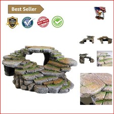Safe Resin Cave Hideout for Reptiles  Fish - Adds Aesthetic Appeal to Habitats
