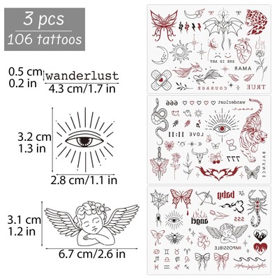 Temporäres Dekolletee-Tattoo Für Frauen – 9 X 19 Cm, Hautfreundlich, Für Party, Strand & Urlaub