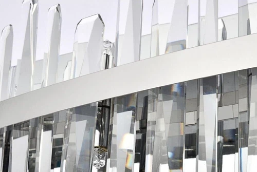 Wall Sconce Bathroom Vanity Chrome and Crystal 6 Light Lighting Fixture 24" - Picture 7 of 7