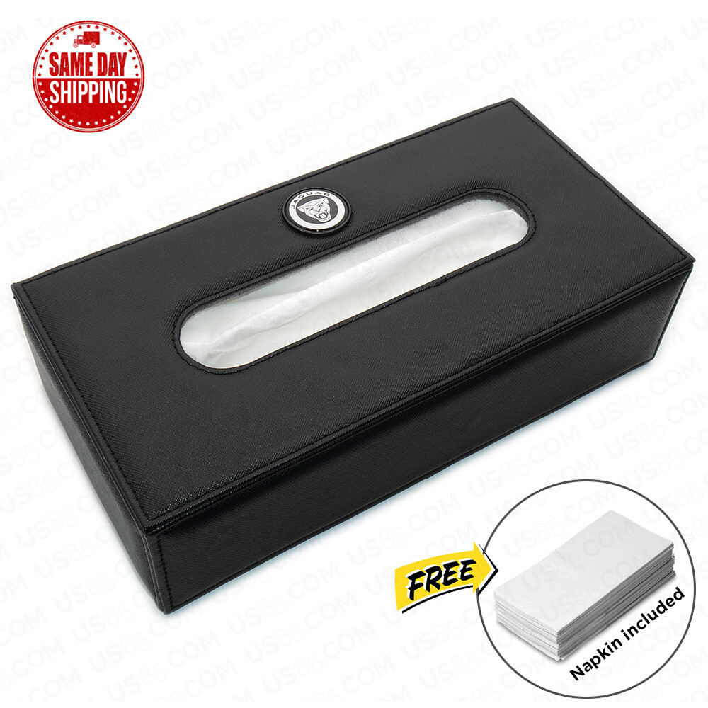 Jaguar Leather Car Home Tissue Box Cover Napkin Paper Holder Towel