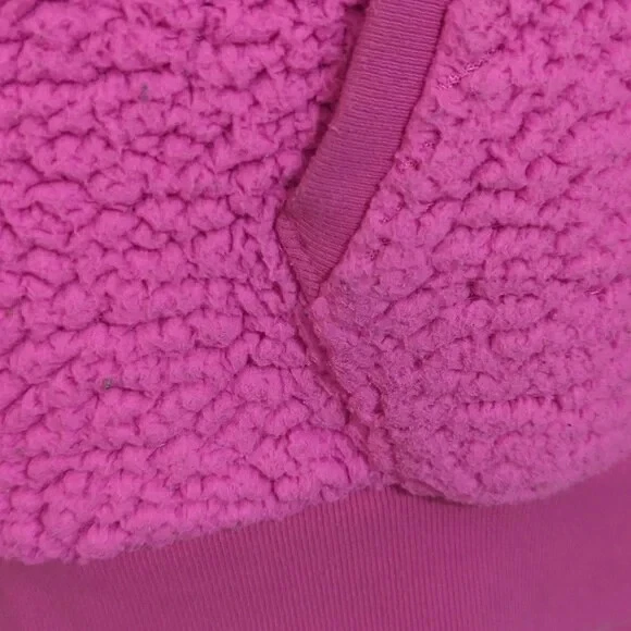 UNDERCOVER Victoria's Secret ROSA viola rosa pullover pile sherpa felpa con cappuccio taglia XS