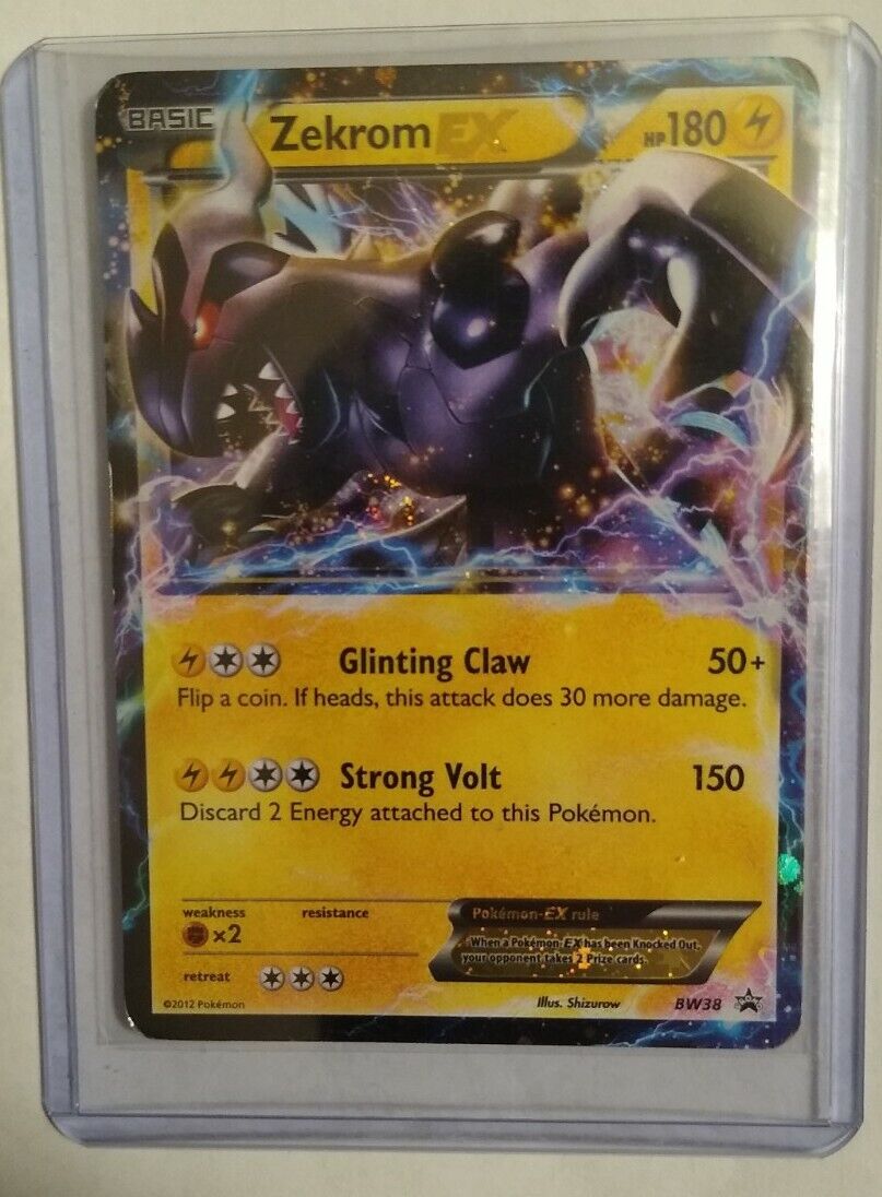 Mavin  BLACK STAR PROMO ZEKROM EX POKEMON CARD HOLOGRAM HOLO BW38