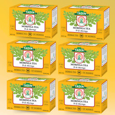 Tadin Moringa Tea, 24 Bags 1.02 oz, Herbal & Caffeine-Free (6-Pack)