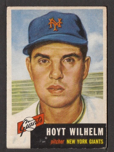 1953 Topps #151 Hoyt Wilhelm New York Giants vg-ex Set Break