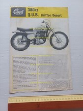 Greeves Griffon Desert 380 Q.U.B. 1974 Original English Brochure