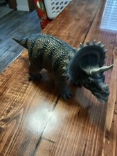 TRICERATOPS Dinosaur Large Rubber Figure Toy Vintage