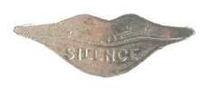 The Silent Lips Emblem Orange Lodge Order Nickel Plated for Collarette Sash
